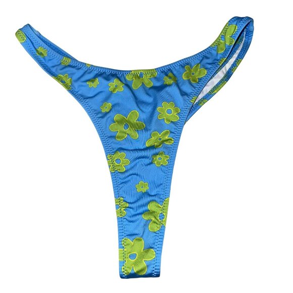 NWOT Heavy Manners Miss August High Cut Thong Bikini Bottoms Women's Medium M - Picture 1 of 6